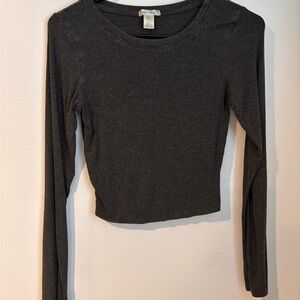 Bozzolo Dark Gray Long Sleeve Top